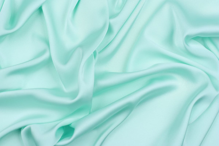 Ткань плательно-блузочная однотонная Армани шелк, Maks Style, цвет мятный, арт 1132 D-3