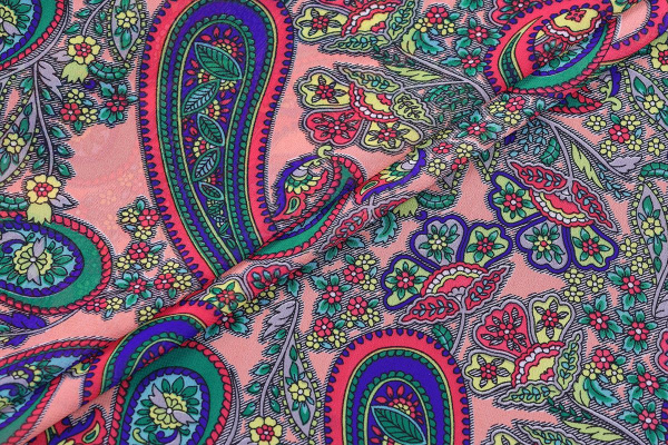 Ткань плательно-блузочная шифон, Maks Style, огурцы арт. SI-3778-18 D-1012314 C-D