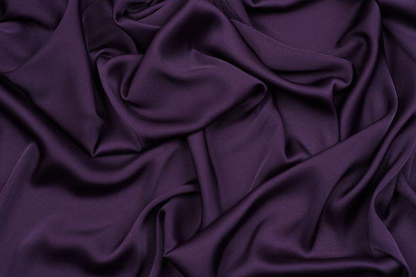 Ткань плательно-блузочная однотонная Армани шелк, Maks Style, цвет фиолетовый, арт 1132 D-26