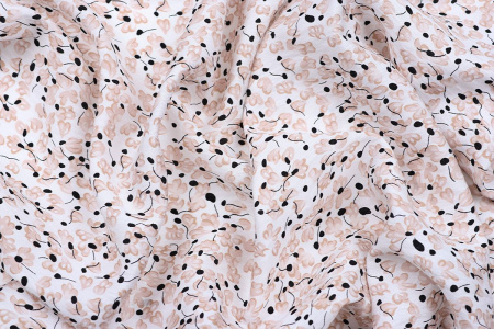 Ткань плательно-блузочная вискоза нейлон, Maks Style, вискоза 80%, нейлон 20%, цветочный принт, арт. MS- 1120 D- 12 С- 1