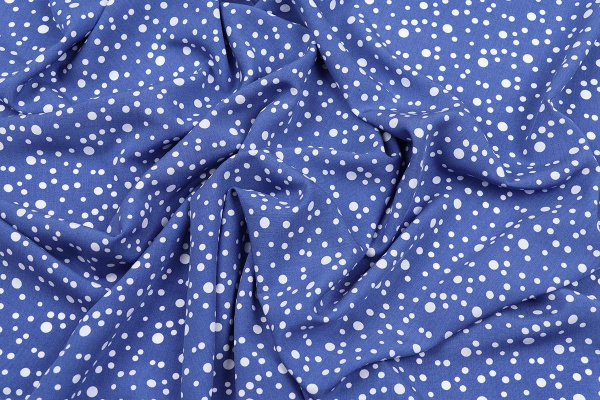 Ткань плательно-блузочная штапель, Maks Style, вискоза 100%, горох, арт. 1146 D-32 С-4