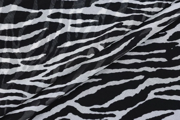 Ткань плательно-блузочная шифон, Maks Style, зебра, арт MS- 1242 D-6 C-1