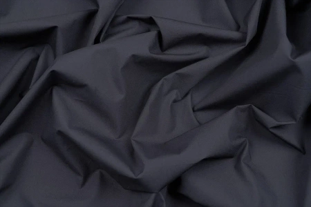 Ткань плательно-блузочная хлопок поплин однотонный, Maks Style, хлопок 100%, цвет черный, арт. 1159 D-15