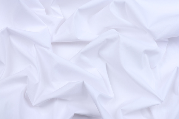 Ткань плательно-блузочная нейлон поплин однотонный, Maks Style, цвет белый, арт. MS- 1228 D-1