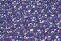 Ткань плательно-блузочная штапель, Maks Style, вискоза 100%, цветочный принт синий, арт. MS-1197 D-31