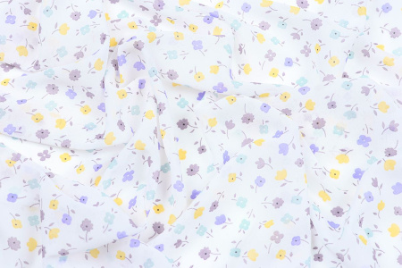 Ткань плательно-блузочная шифон, Maks Style, цветочный принт, арт. MS- 1234 D-8 C-1