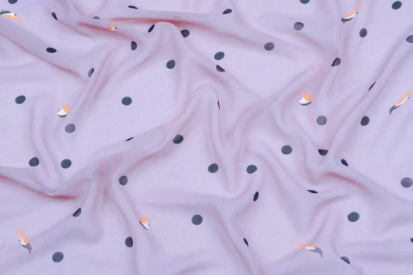 Ткань плательно-блузочная шифон, Maks Style, горох, арт MS- 1241 D-B09Z3392 C-3