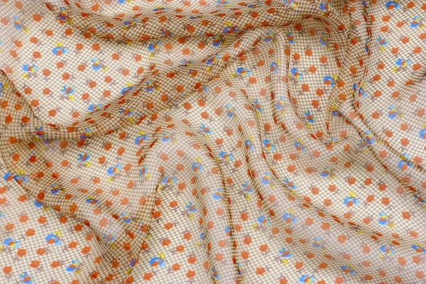 Ткань плательно-блузочная шифон, Maks Style, цветочный принт, арт. 4197-1 D 008755