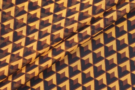 Ткань плательно-блузочная шифон, Maks Style, ромбы арт. MS- 1166 D-812 C-2