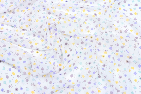 Ткань плательно-блузочная шифон, Maks Style, цветочный принт, арт. MS- 1234 D-8 C-1