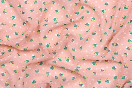 Ткань плательно-блузочная шифон, Maks Style, совы, арт. 2493 D-16 C-2