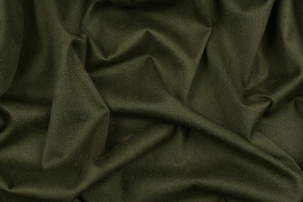 Ткань костюмная замша однотонная, Maks Style, цвет хаки, арт. MS- 3248 D-3