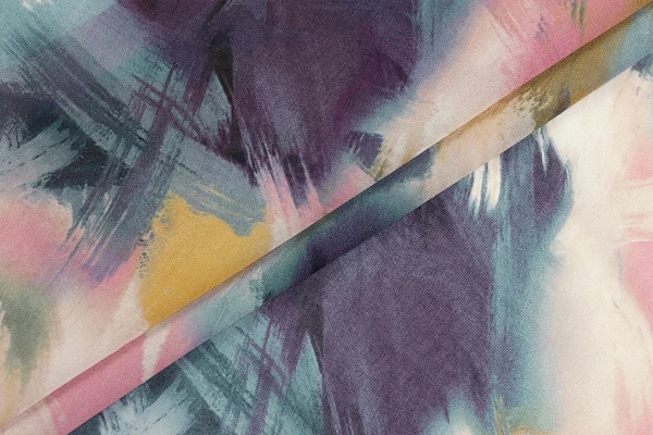 Ткань плательно-блузочная шифон, Maks Style, акварель, арт MS- 2238 D-1