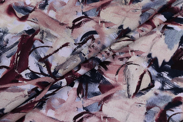 Ткань плательно-блузочная штапель, Maks Style, вискоза 100%, акварель, арт. 3763/18 D-2 С-2