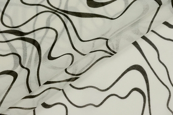 Ткань плательно-блузочная шифон,  Maks Style, арт MS- 1195 D-5 C-1