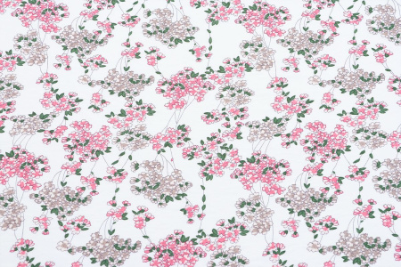 Ткань плательно-блузочная вискоза нейлон, Maks Style, вискоза 80%, нейлон 20%, цветочный принт, арт. MS- 1120 D- 5 С- 1