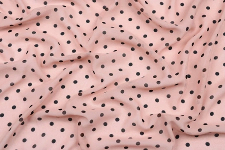 Ткань плательно-блузочная шифон, Maks Style, горох, арт MS- 1116 D-B02ZH1085 C-9