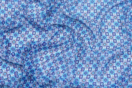 Ткань плательно-блузочная, шифон, Maks Style, цветочный принт, арт. SI-3250-18 D-PCFT082W C-2