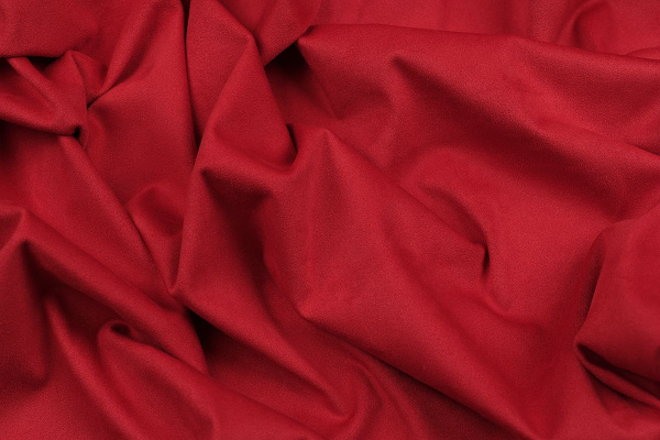 Ткань костюмная замша однотонная, Maks Style, цвет красный, арт. MS- 3248 D-6