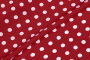 Ткань плательно-блузочная штапель, Maks Style, вискоза 100%, красный принт горох, арт. MS- 1146 D-29 С-6