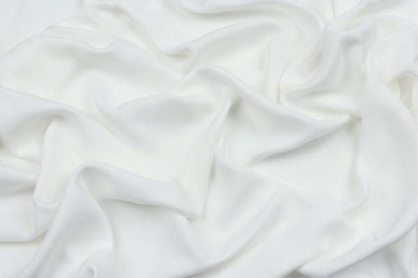 Ткань плательно-блузочная вискоза твил однотонный, Maks Style, вискоза 100%, цвет белый, арт. 2881 D-1