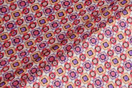 Ткань плательно-блузочная шифон, Maks Style, цветочный принт арт. SI-3250-18 D-PCFT082W C-1