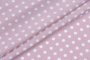 Ткань плательно-блузочная штапель, Maks Style, вискоза 100%, розовый принт горох, арт. MS- 1146 D-30 С-5