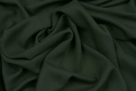 Ткань плательно-блузочная вискоза твил однотонный, Maks Style, вискоза 100%, цвет темно-зеленый, арт. 2881 D-16