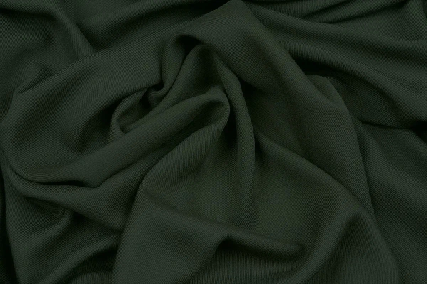 Ткань плательно-блузочная вискоза твил однотонный, Maks Style, вискоза 100%, цвет темно-зеленый, арт. 2881 D-16