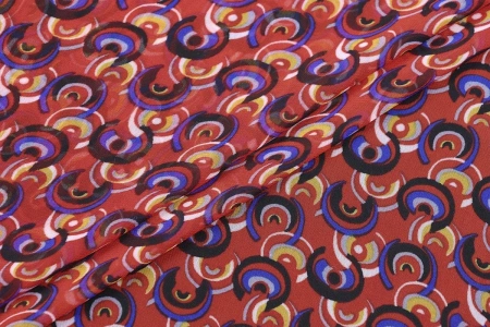 Ткань плательно-блузочная шифон, Maks Style, арт SI- 3778-18 D-101350B C-D