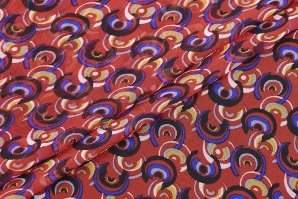 Ткань плательно-блузочная шифон, Maks Style, арт SI- 3778-18 D-101350B C-D