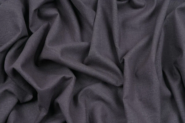 Ткань плательно-костюмная лён вискоза однотонная, Maks Style, цвет серо-фиолетовый, арт. MS- 1161 D-13