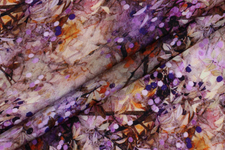 Ткань плательно-блузочная вискоза сатин, Maks Style, вискоза 100%, цветочный принт, арт. D- 62