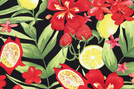 Ткань плательно-блузочная штапель, Maks Style, вискоза 100%, цветочный принт, арт. MS-1173 D-6