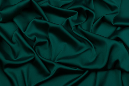 Ткань плательно-блузочная однотонная Армани шелк, Maks Style, цвет темно-зеленый, арт 1132 D-31