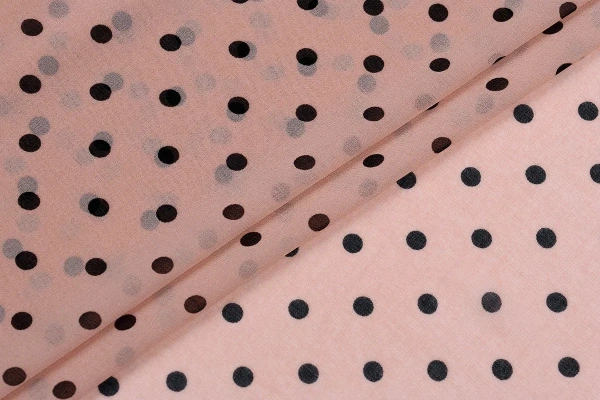 Ткань плательно-блузочная шифон, Maks Style, горох, арт MS- 1116 D-B02ZH1085 C-9