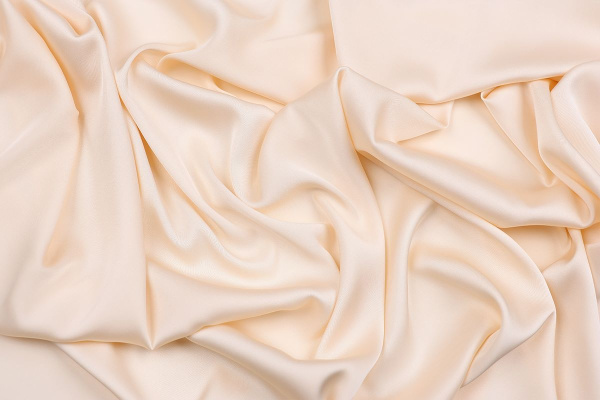 Ткань плательно-блузочная однотонная Армани шелк, Maks Style, цвет светло-бежевый, арт 1132 D-6