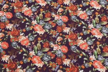 Ткань плательно-блузочная шифон,  Maks Style, цветочный принт, арт. SI-3778-18 D-1011461 C-A