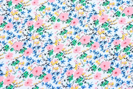 Ткань плательно-блузочная шифон, Maks Style, цветочный принт, арт. MS- 1234 D-30 C-2