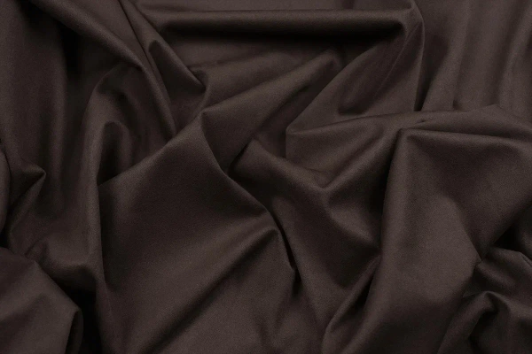 Ткань костюмная замша однотонная, Maks Style, цвет коричневый, арт. MS- 3248 D-11 А