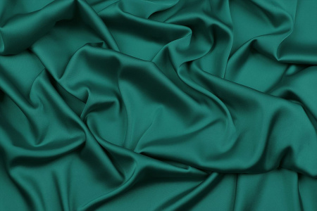 Ткань плательно-блузочная однотонная Армани шелк, Maks Style, цвет темно-зеленый, арт 1132 D-43