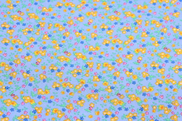 Ткань плательно-блузочная штапель, Maks Style, вискоза 100%, цветочный принт, арт. MS-1180 D-1 С-1