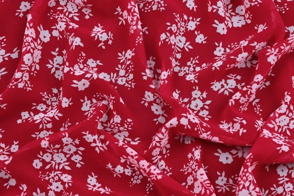 Ткань плательно-блузочная шифон, Maks Style, цветочный принт, арт MS- 1234 D-56 C-4