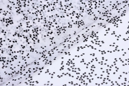 Ткань плательно-блузочная шифон,  Maks Style, горох, арт MS- 1119 D-486