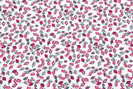 Ткань плательно-блузочная штапель, Maks Style, вискоза 100%, листья, арт. MS-1120-1 D-21