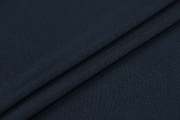 Ткань плательно-блузочная однотонная Армани шелк, Maks Style, цвет темно-синий, арт 1132 D-28