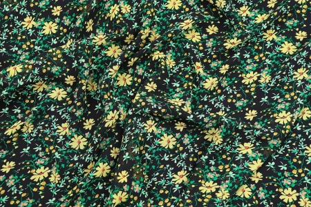 Ткань плательно-блузочная шифон, Maks Style, цветочный принт, арт. MS- 1234 D-30 C-1