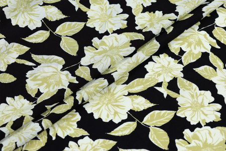 Ткань плательно-блузочная штапель, Maks Style, вискоза 100%, цветочный принт, арт. MS-1237 D-LZD621073 С-2