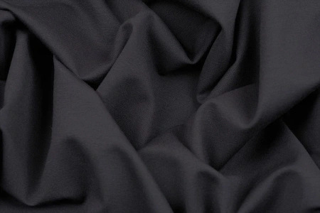 Ткань трикотажная однотонная, Нейлон Рома Джерси 520гр., Maks Style, цвет черный, арт. MS- 2025 D-8