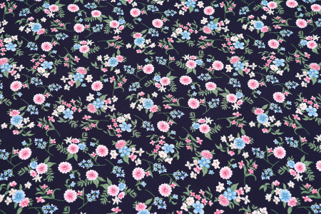 Ткань плательно-блузочная штапель, Maks Style, вискоза 100%, цветочный принт, арт. MS-1180 D-8-1